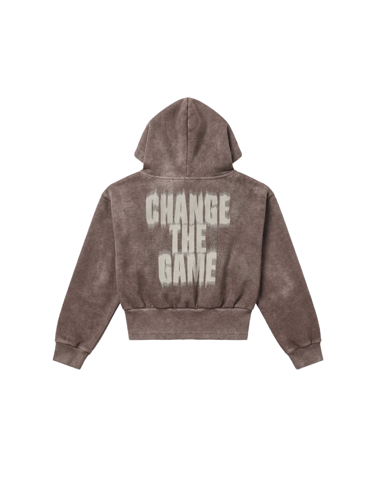 Illusion Cropped Zip-Up Hoodie
