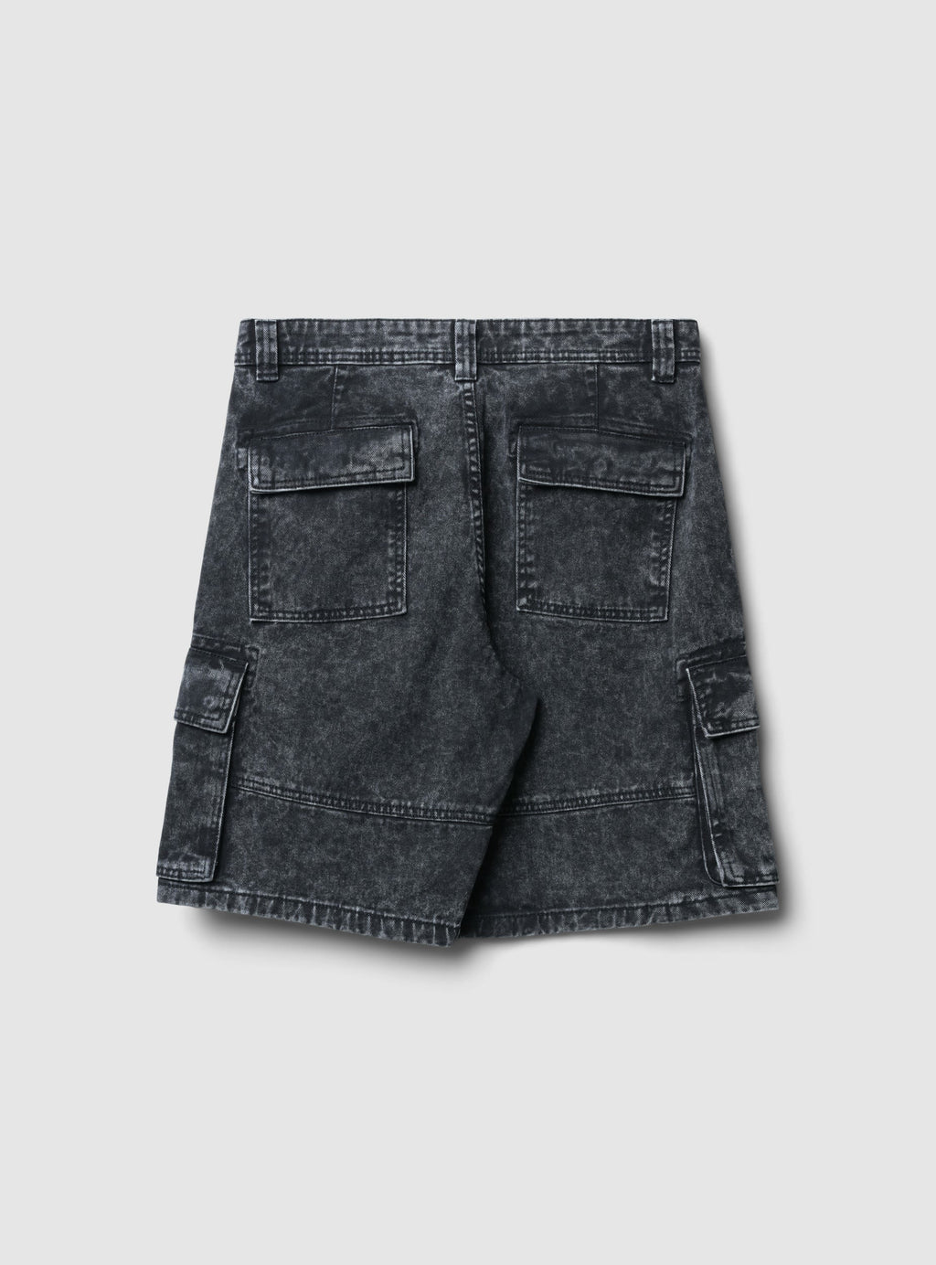 Bermudas Cargo Acid Wash Negro
