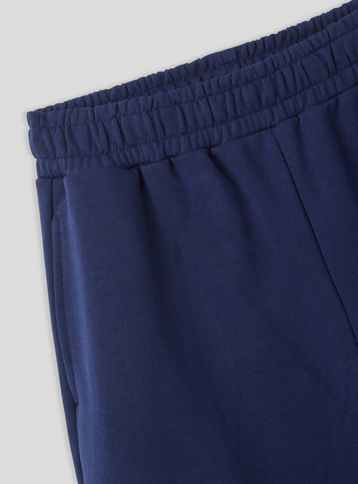 Long Fleece Bermuda Shorts with Blue Number