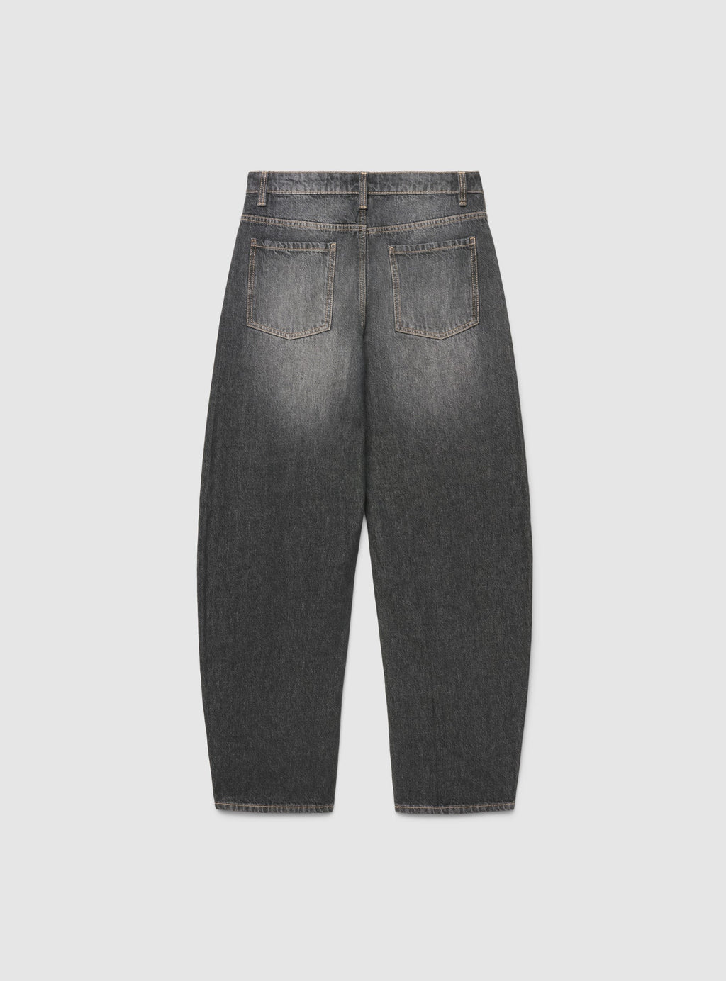 Solid Black Balloon Jeans Denim