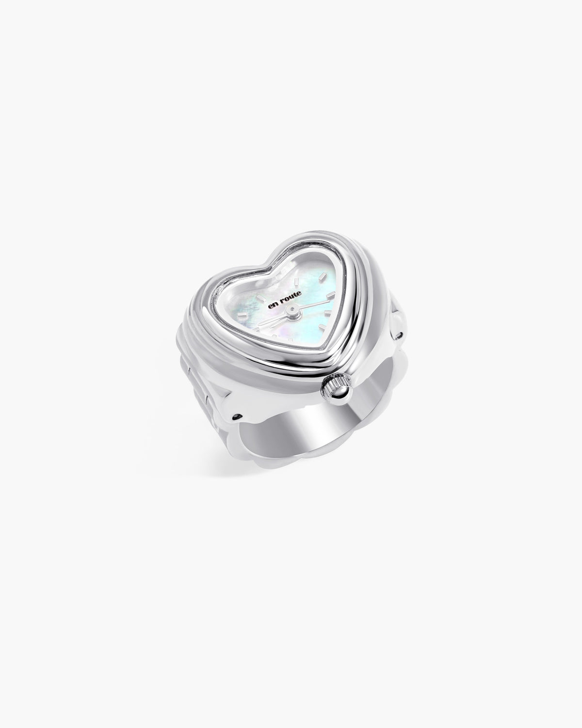Anillo de Reloj City Heart en Plata
