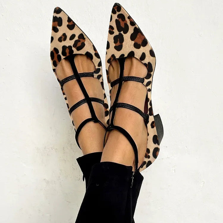 Bridget | Zapatos de Tacón con Correa de Leopardo