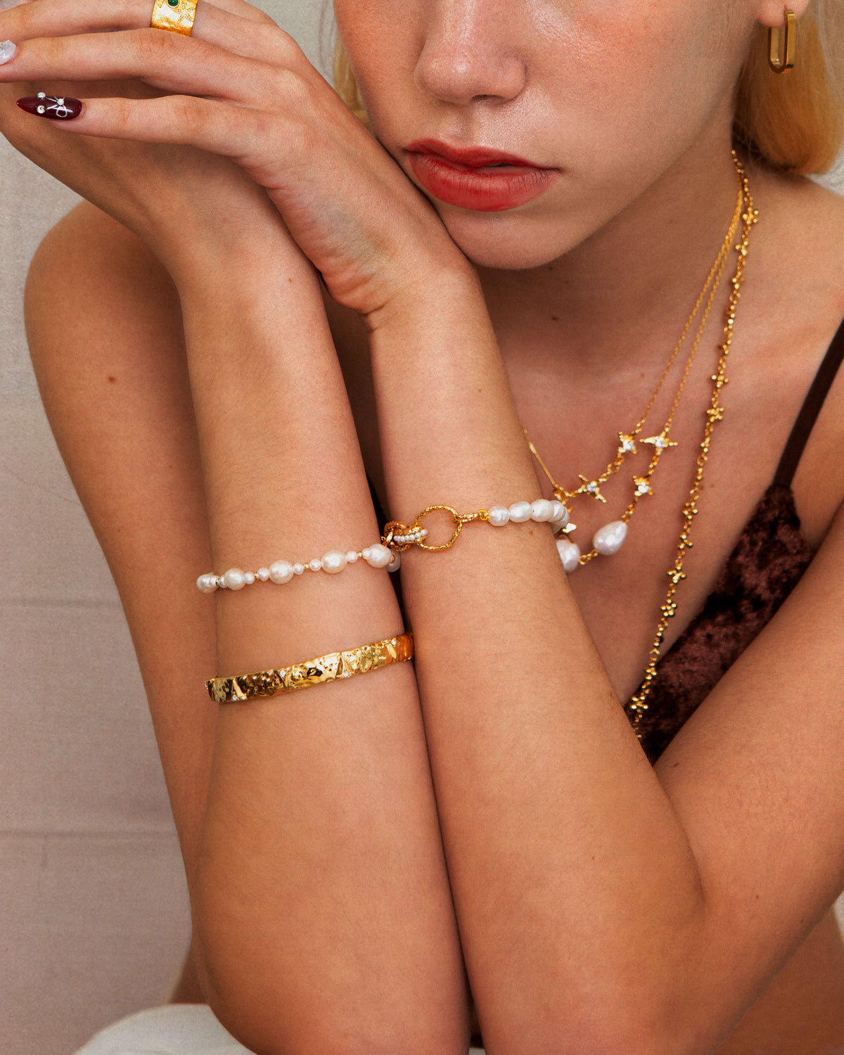 Pulsera de perlas Kayla