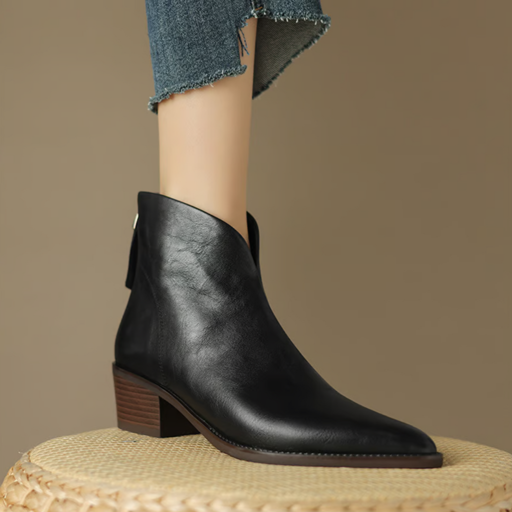 Camille | Botines de Lujo de Tacón Bajo