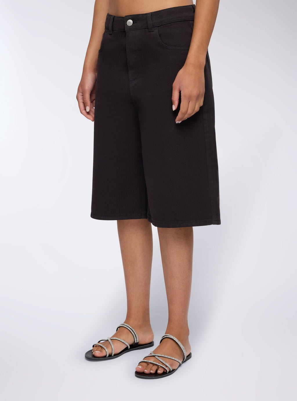 Bermudas Cinco Bolsillos Negro