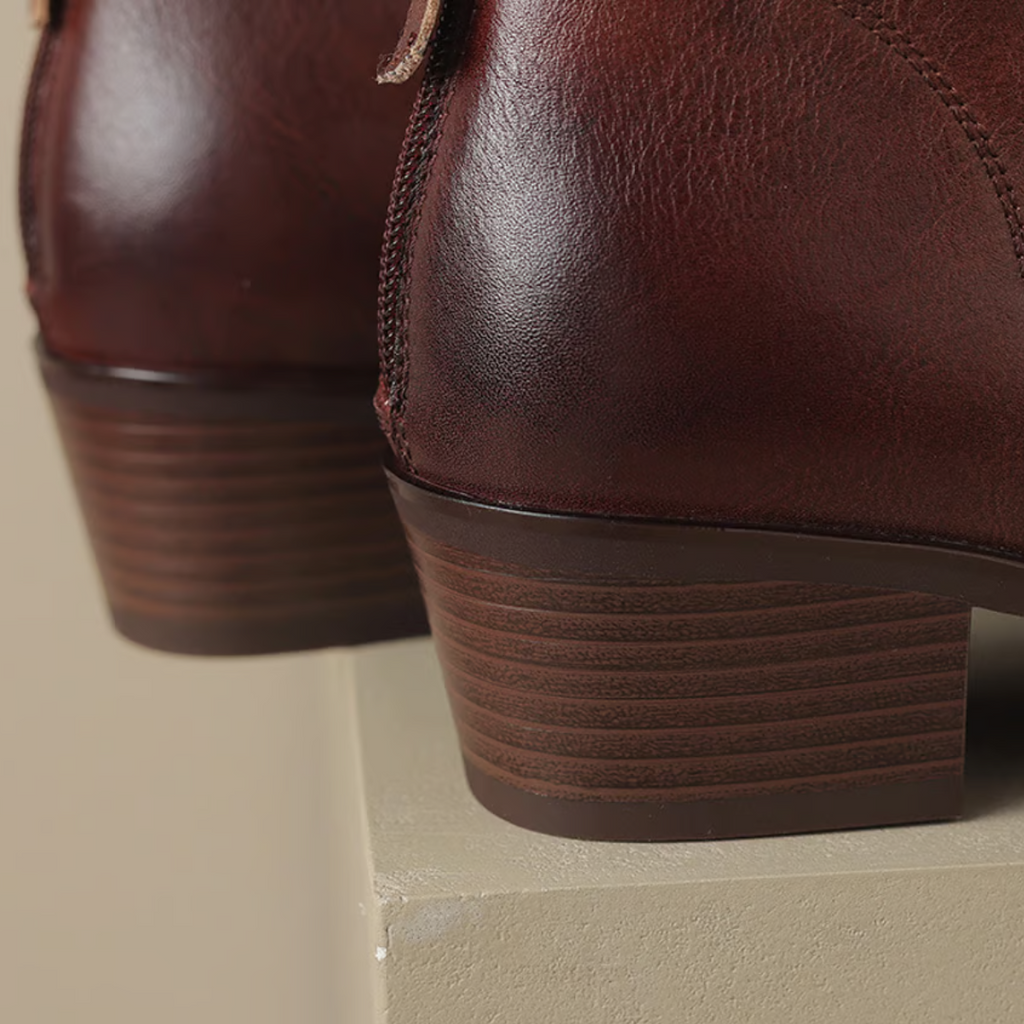 Camille | Botines de Lujo de Tacón Bajo