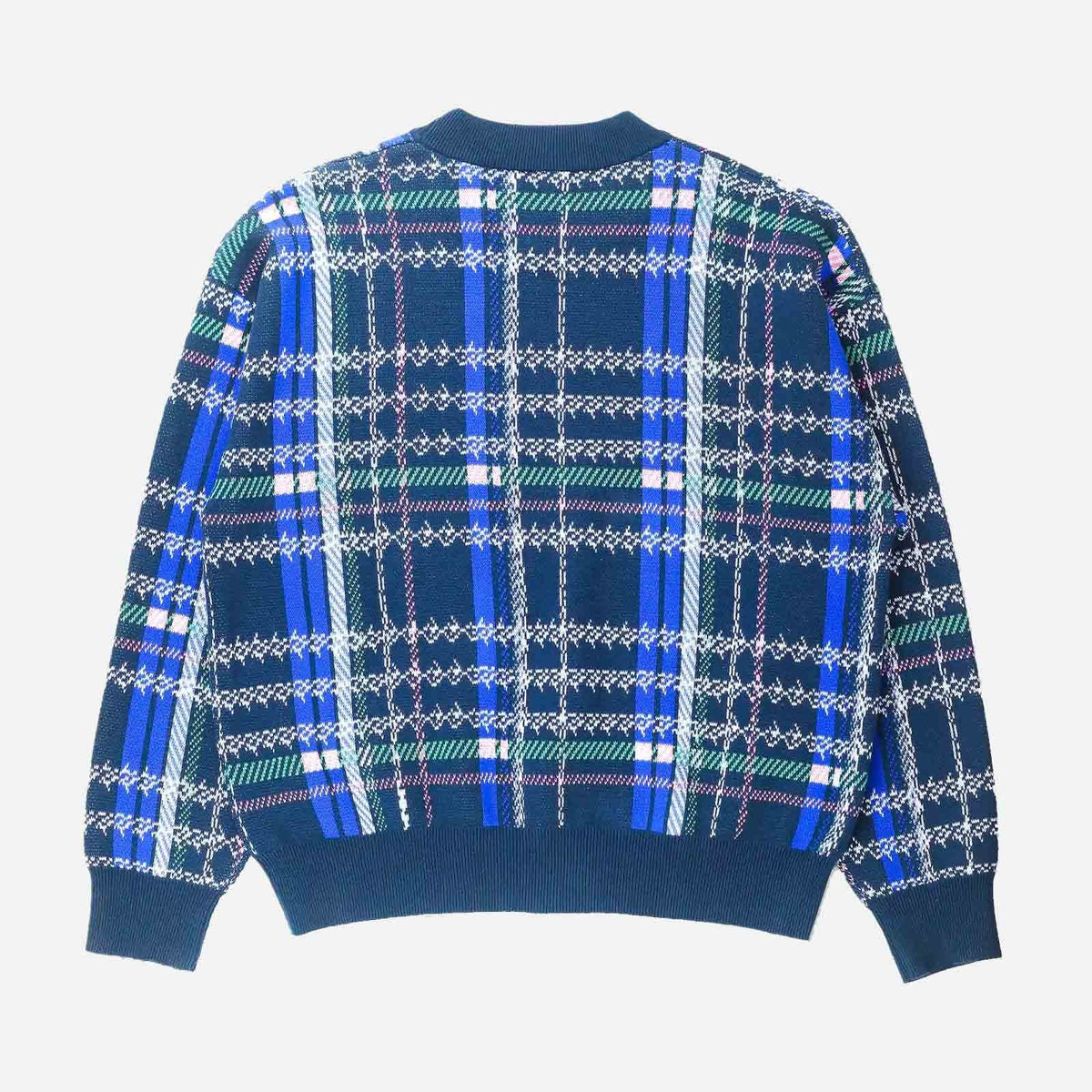 93 Sierra Crosses Tartan Knit Sweater FW93SCTKS-BLU