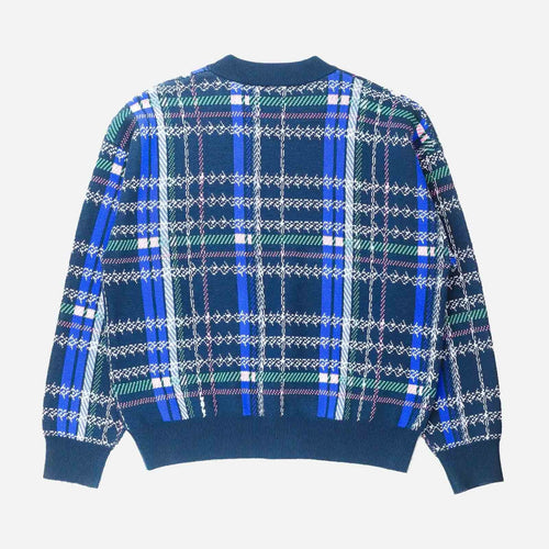 93 Sierra Crosses Tartan Knit Sweater FW93SCTKS-BLU