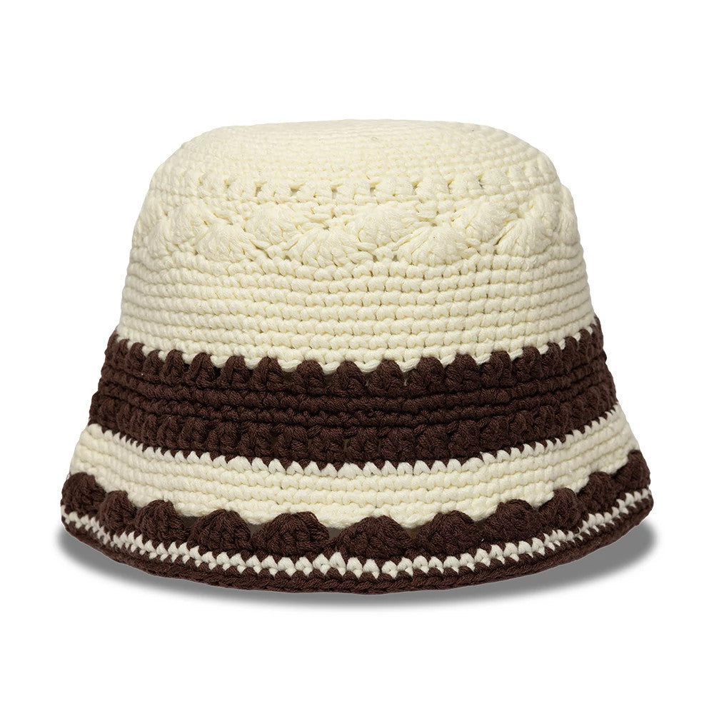 New Era Crochet Border White Explorer Bucket Hat