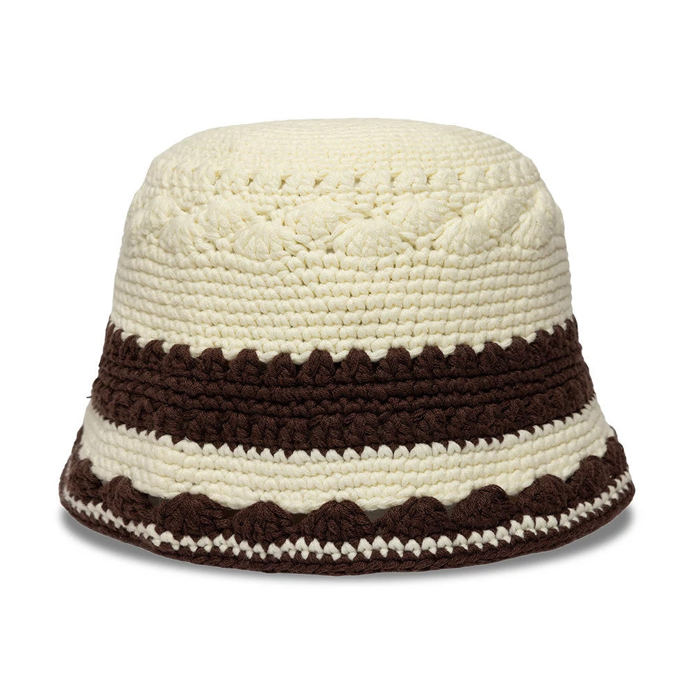 New Era Crochet Border White Explorer Bucket Hat