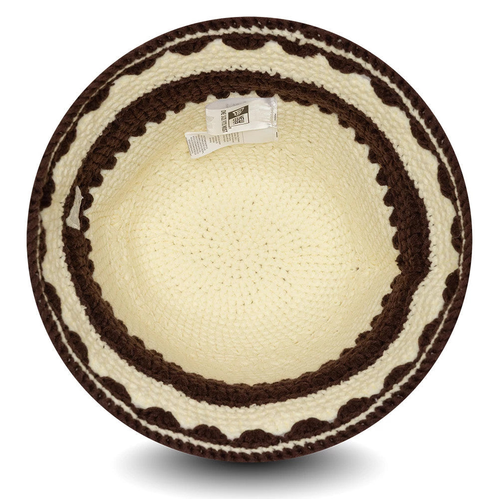 New Era Crochet Border White Explorer Bucket Hat