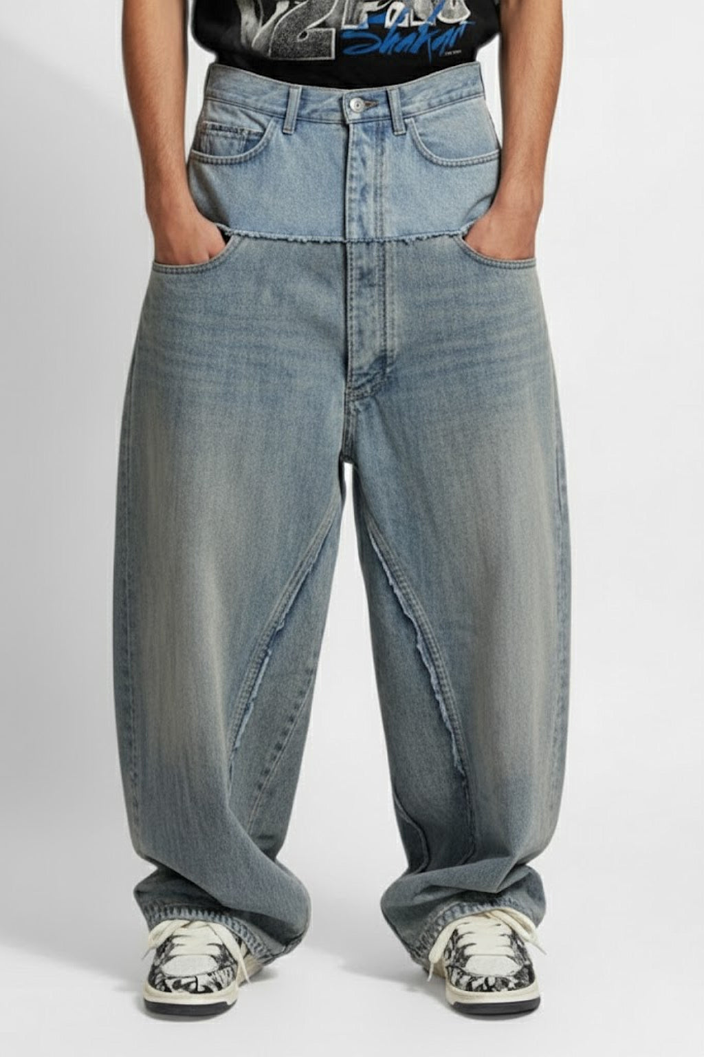 Double Waistband Jeans
