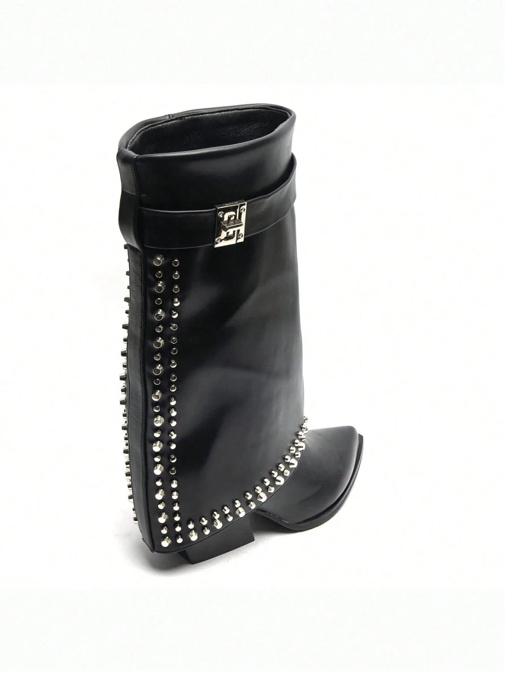 Trindade | Botas western de tacón bajo con correa decorativa y tachuelas metálicas de fantasía