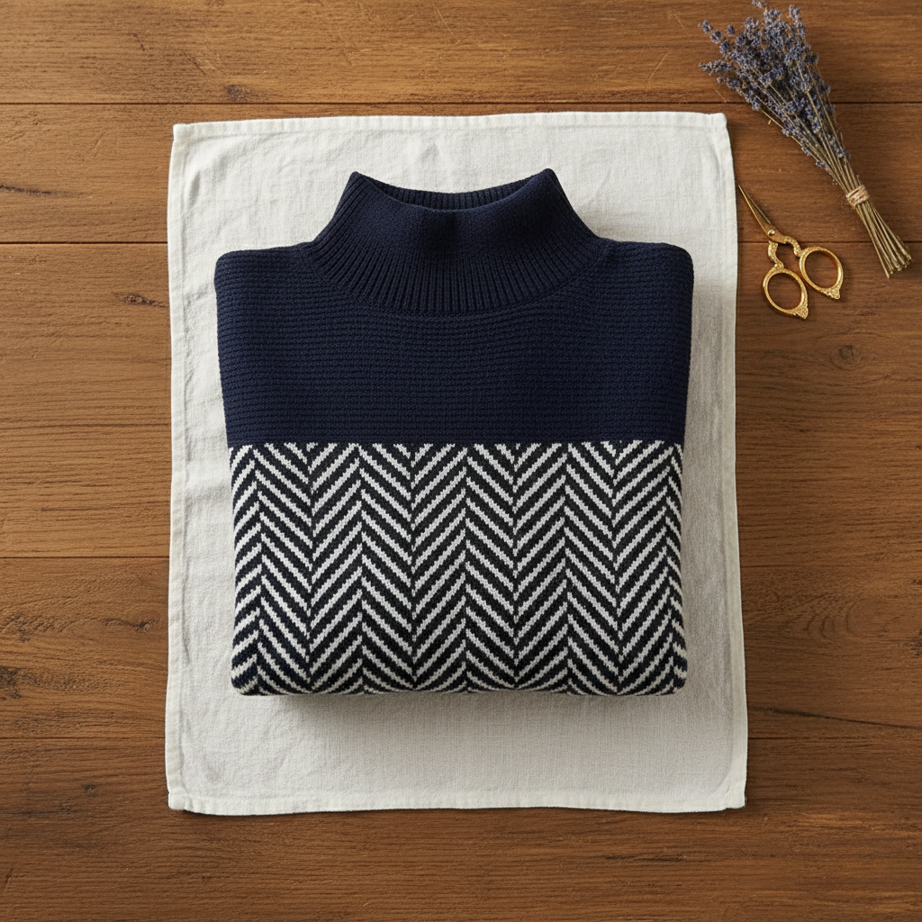 Mencía | Jersey de Cuello Alto con Zigzag