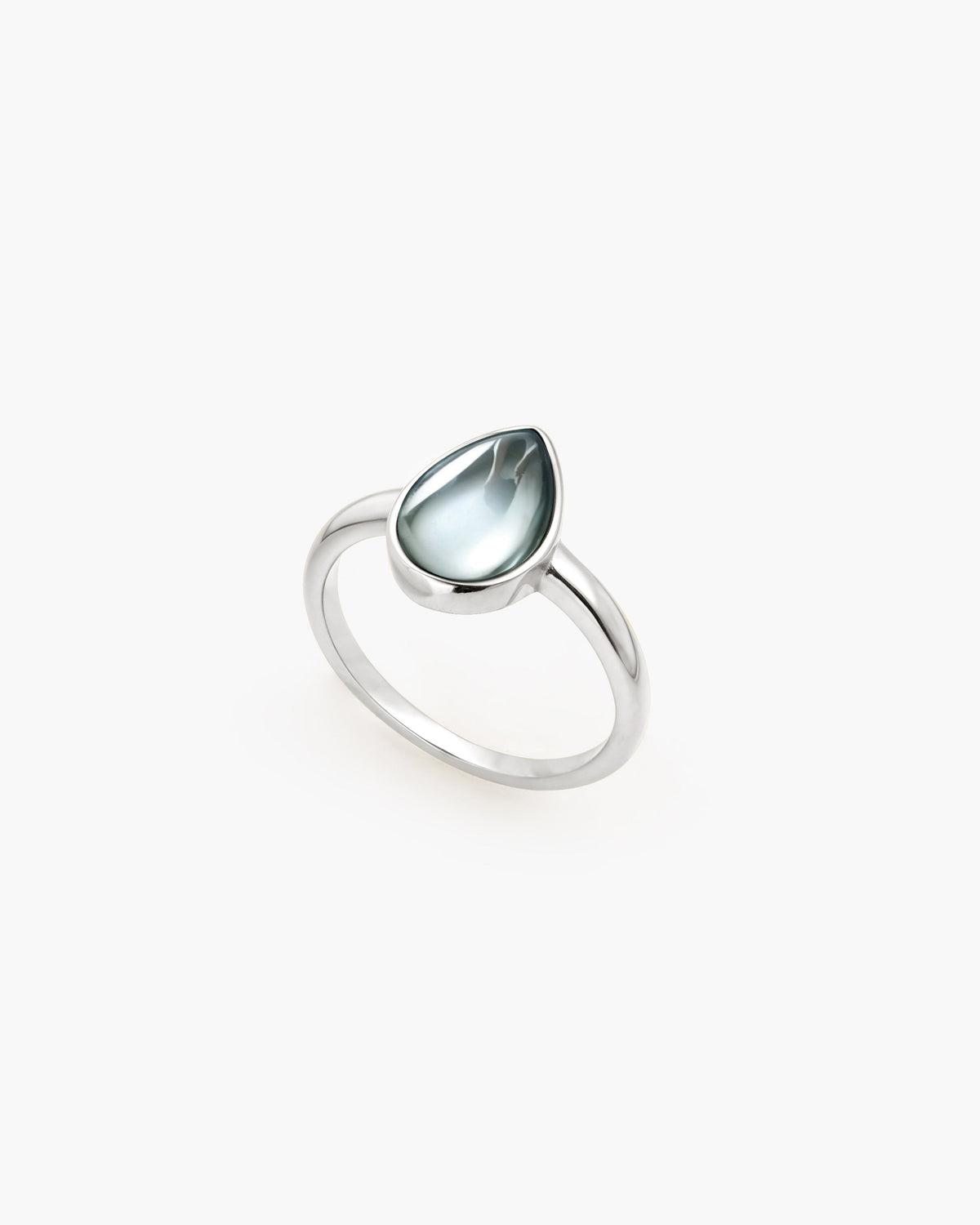 Anillo Gota de Agua en Azul Marino