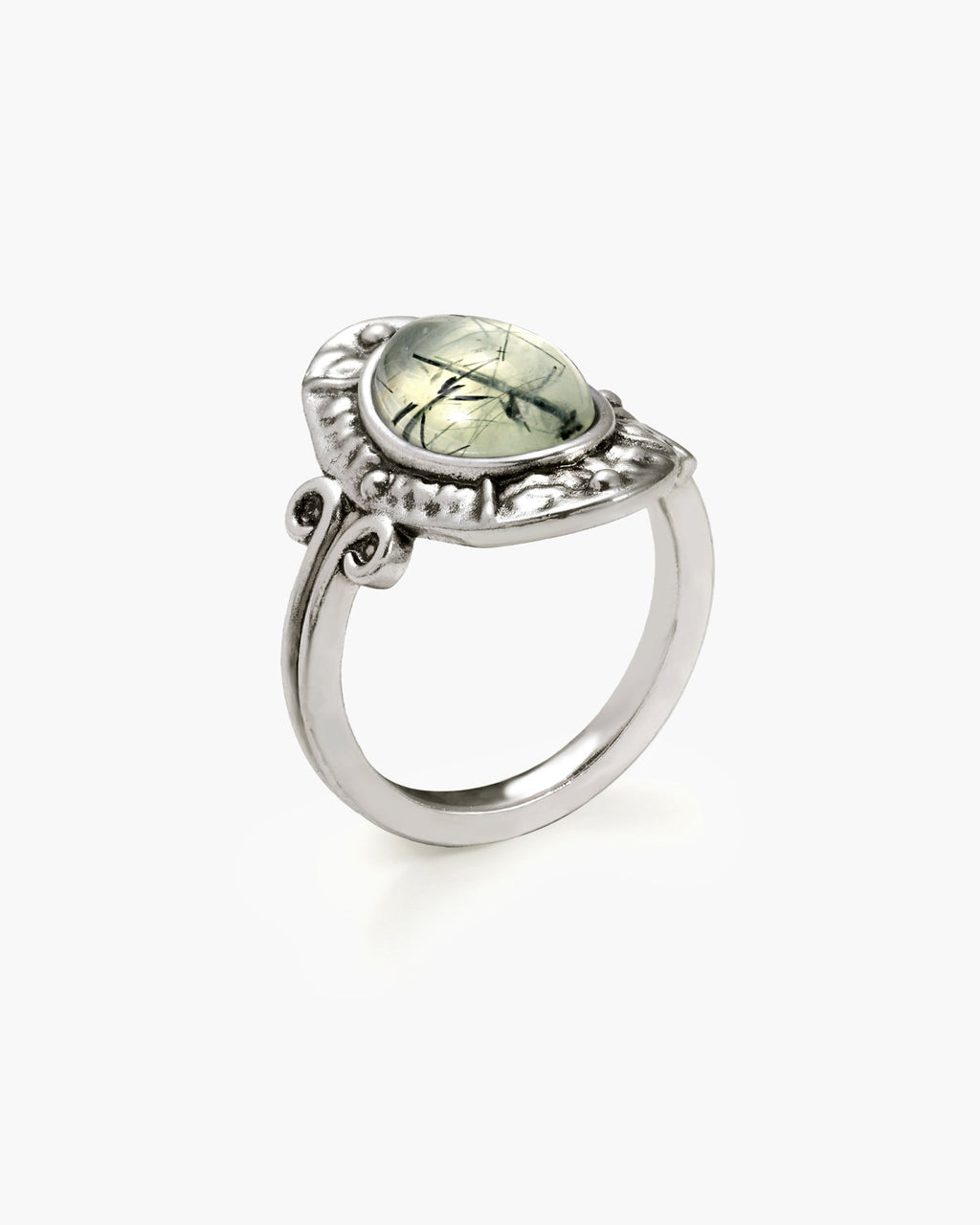 Mosswood Prehnite Toe Ring