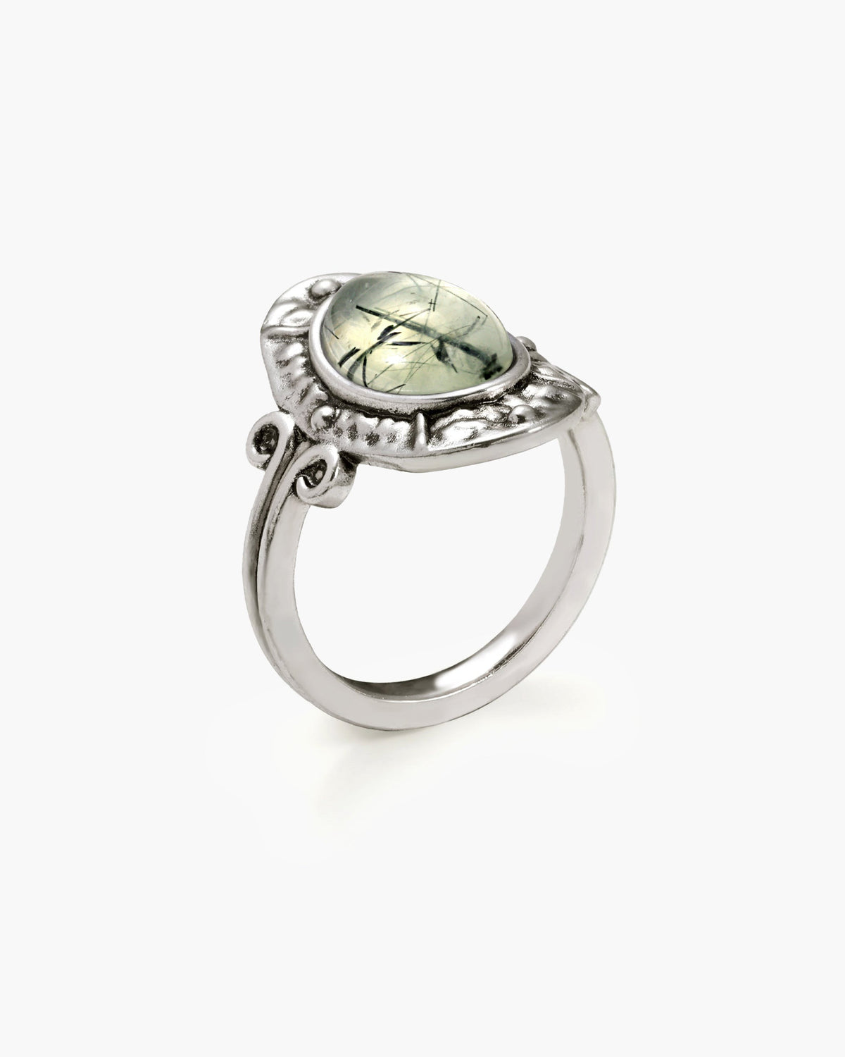 Mosswood Prehnite Toe Ring