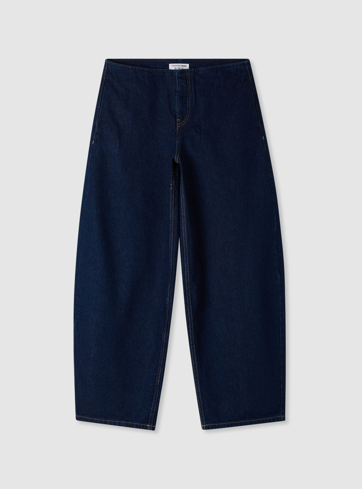 Vaqueros Barrel Tiro Alto Azul Denim Oscuro