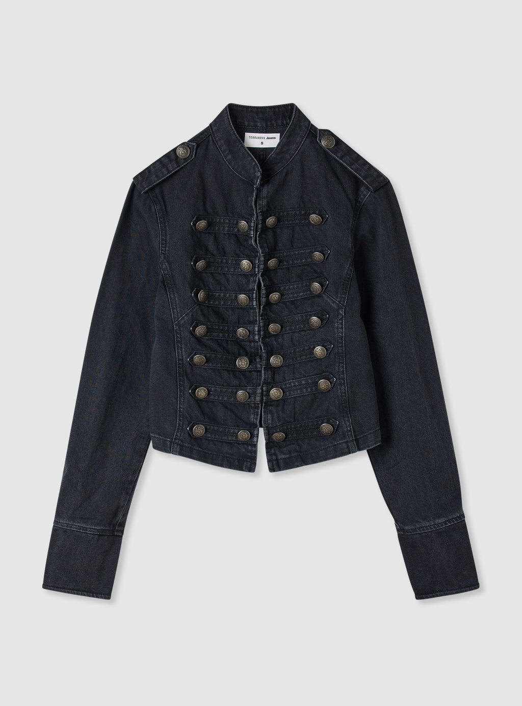 Chaqueta Vaquera Estilo Napoleón Negro