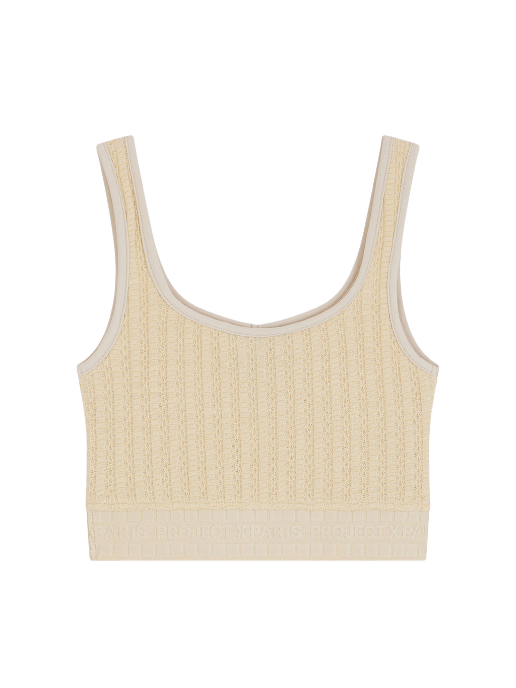 Crop Top de Punto Marfil