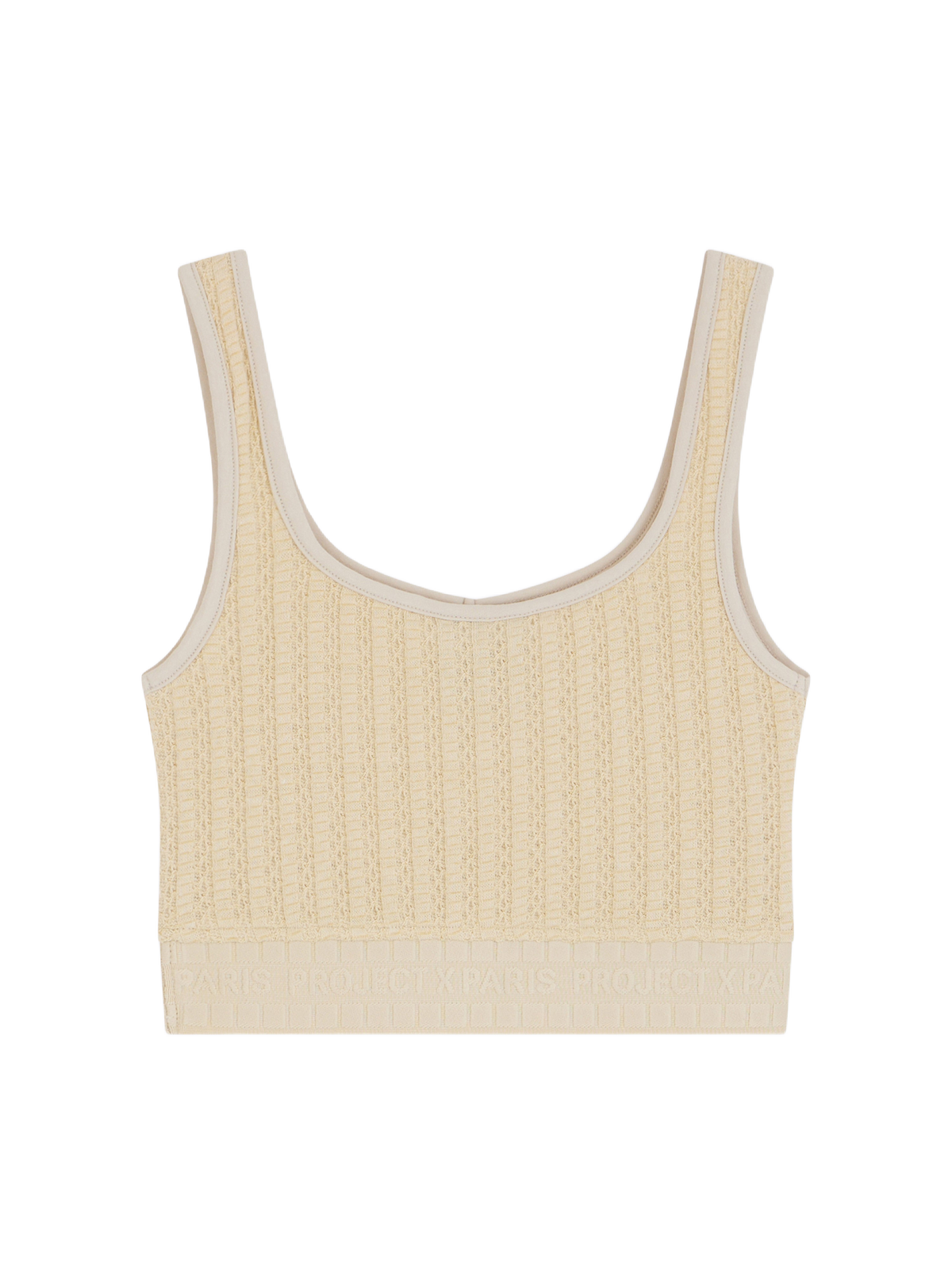 Crop Top de Punto Marfil