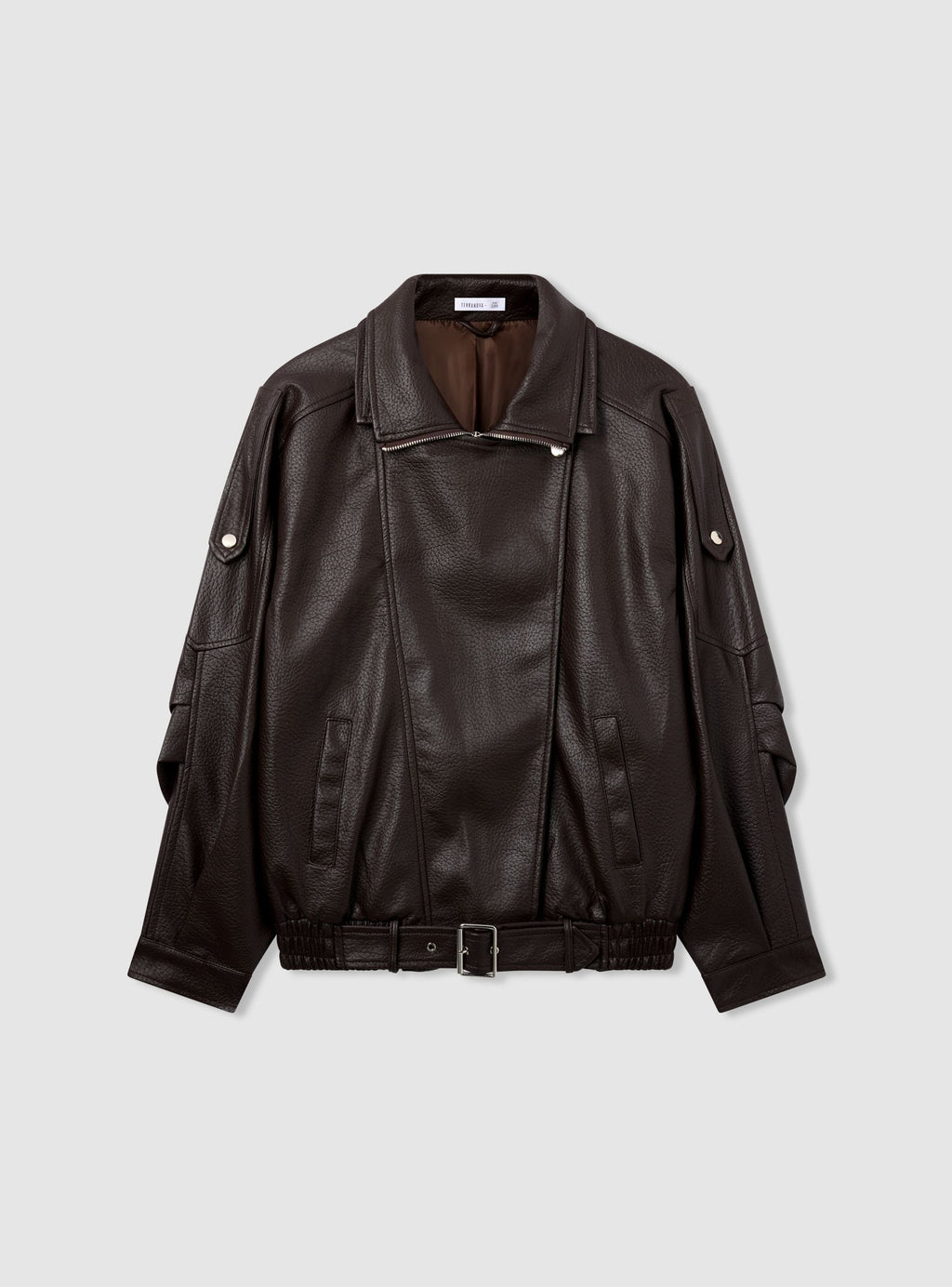 Chiodo oversize effetto pelle