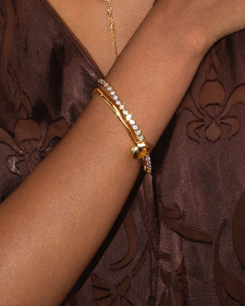 Pulsera de tenis en oro