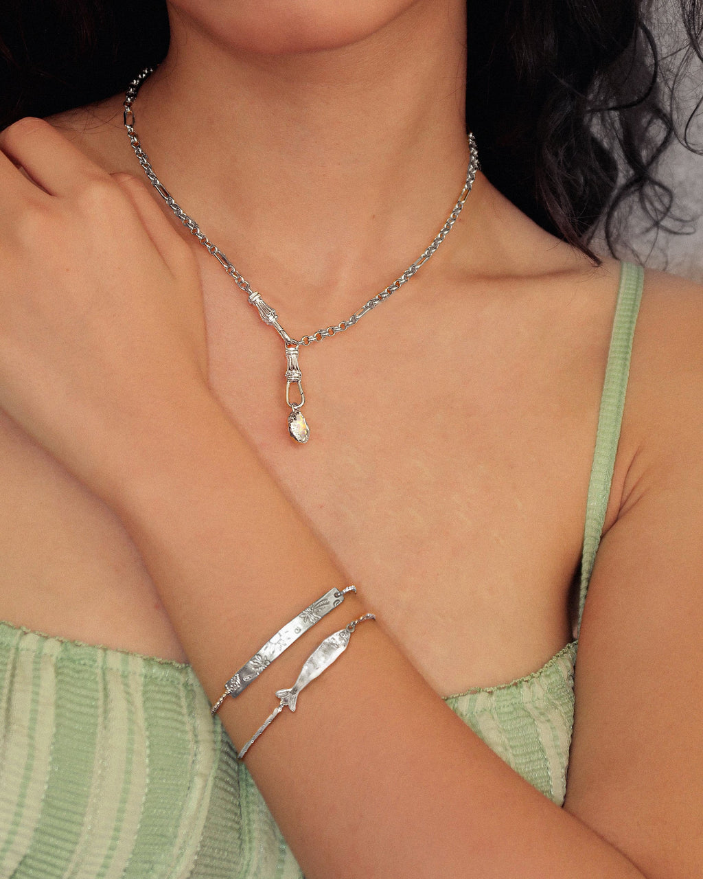 Pulsera de anchoa en plata