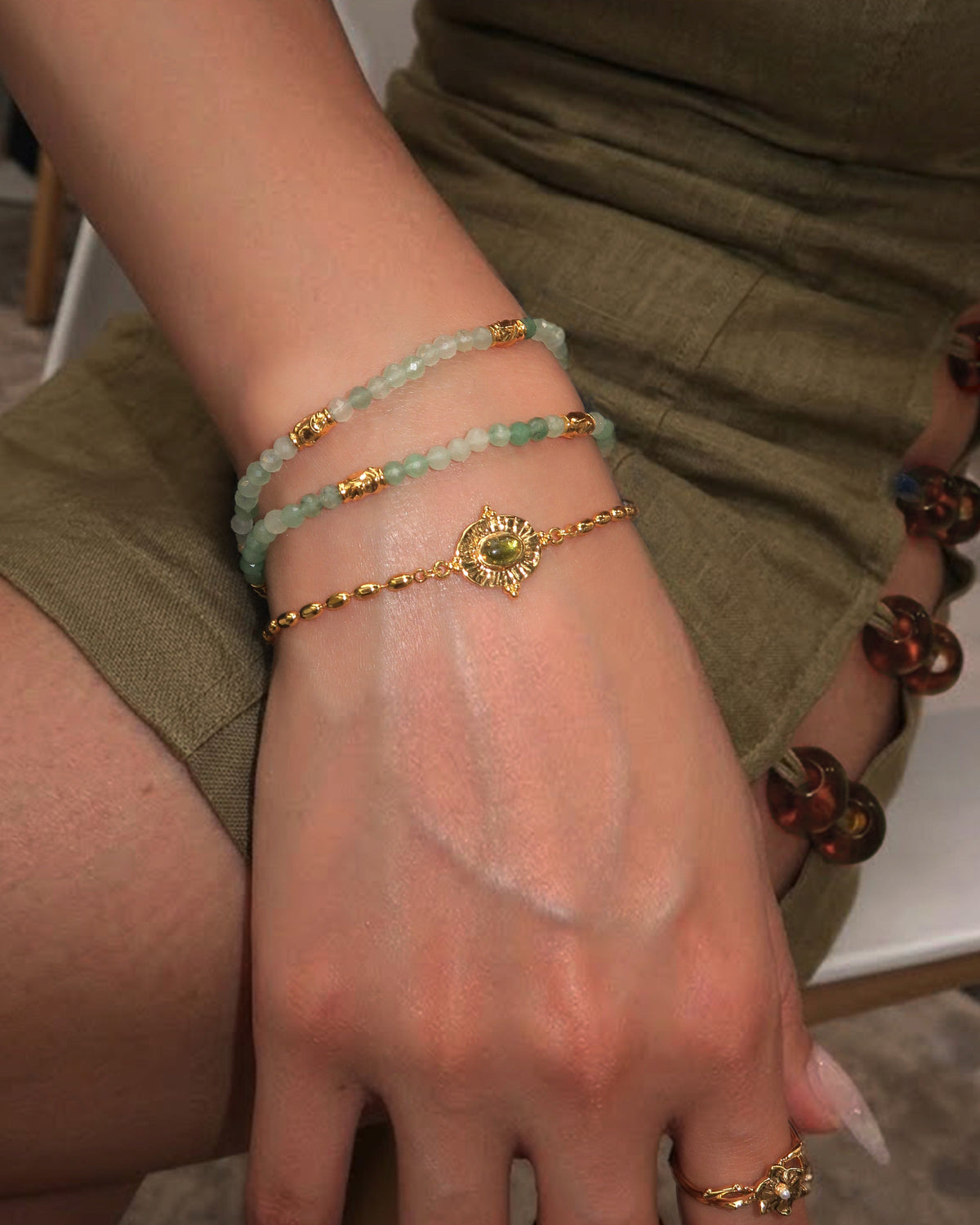 Greenfrost Beaded Bracelet