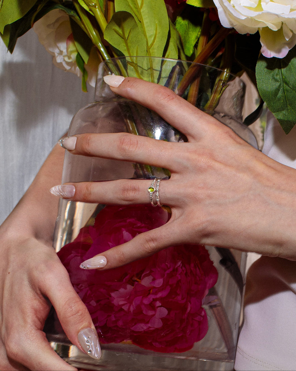 Peridot Ring Set in Silver