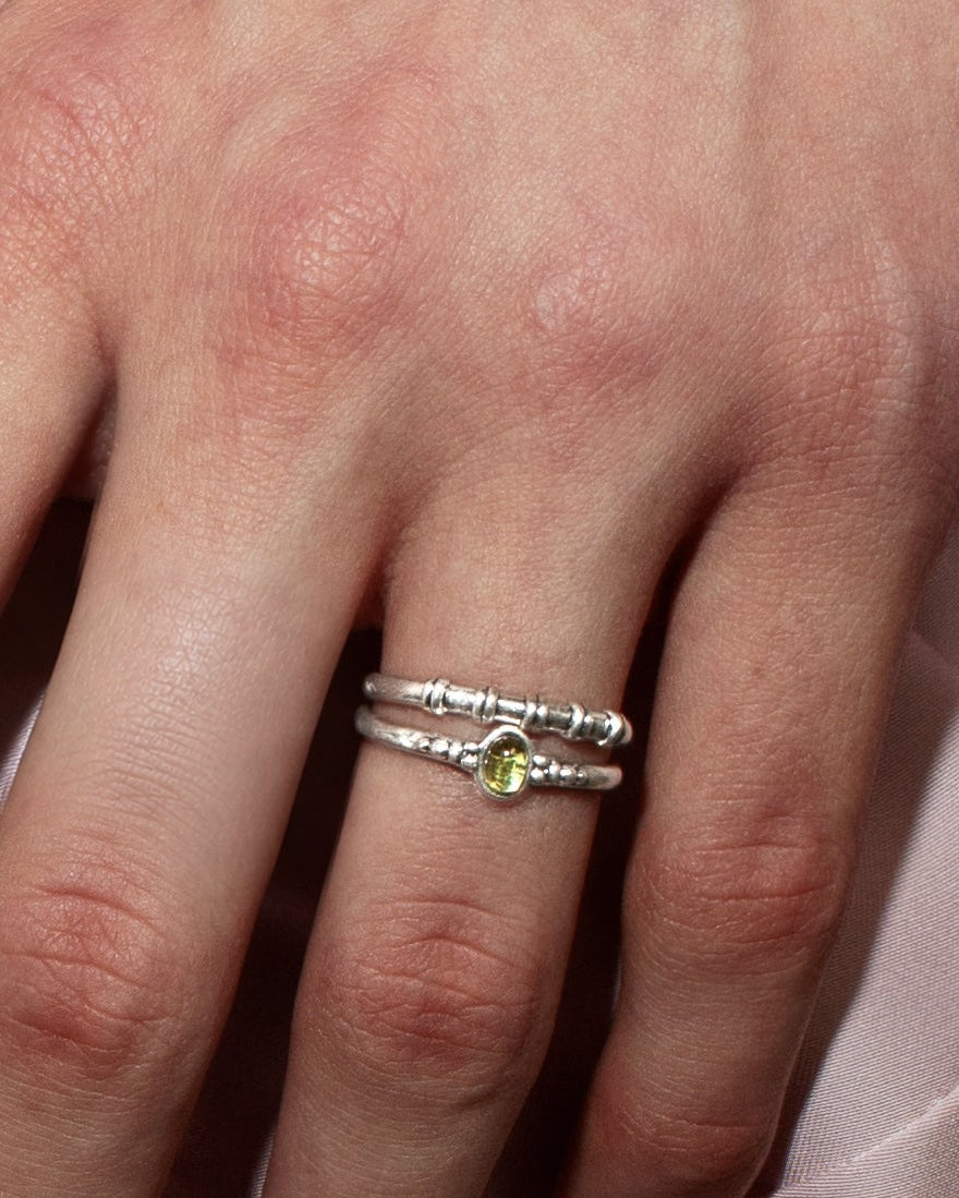 Peridot Ring Set in Silver