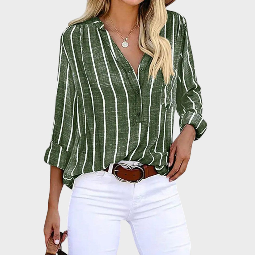 Débora - Blusa artesanal con rayas