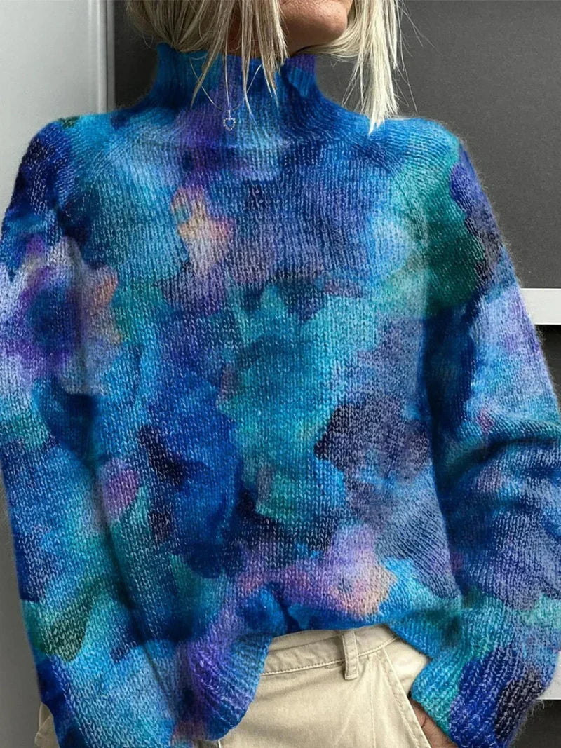 Elin | Jersey de Cuello Alto con Estampado Bosque