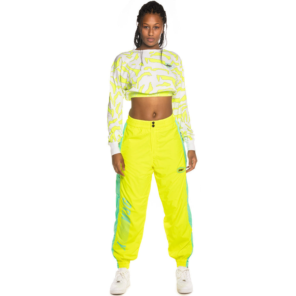 Grimey Girls Mysterious Vibes Long Sleeve Crop Top White