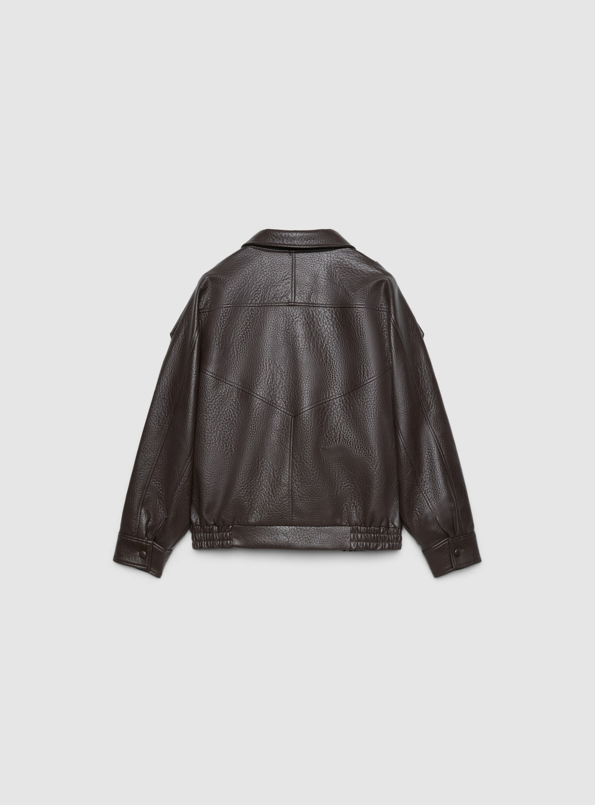 Chaqueta Bomber con Cuello Alto Cacao
