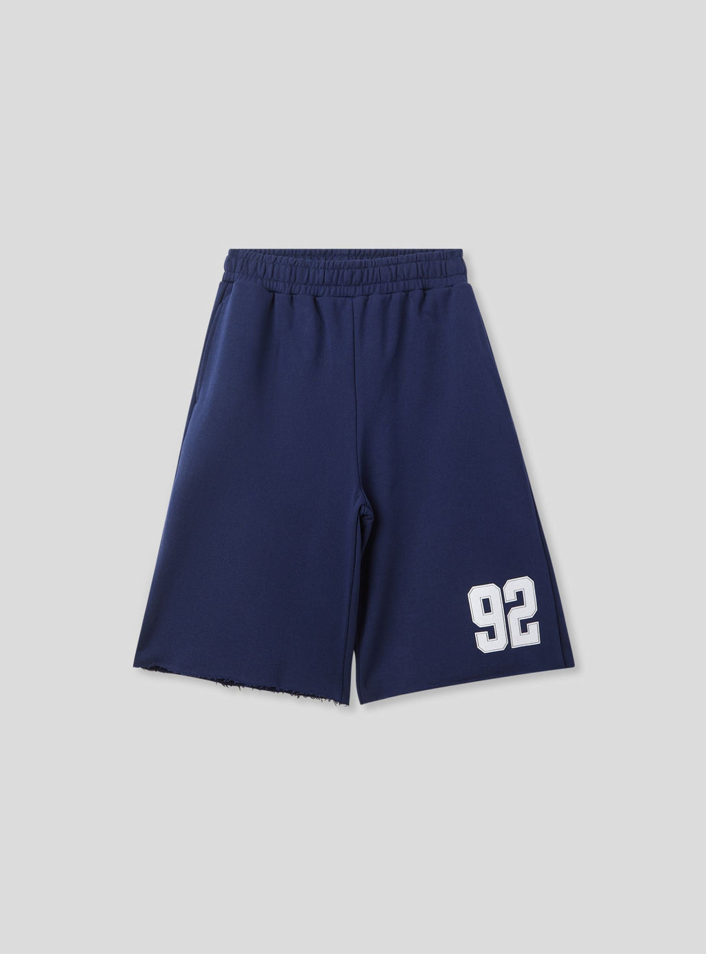 Long Fleece Bermuda Shorts with Blue Number