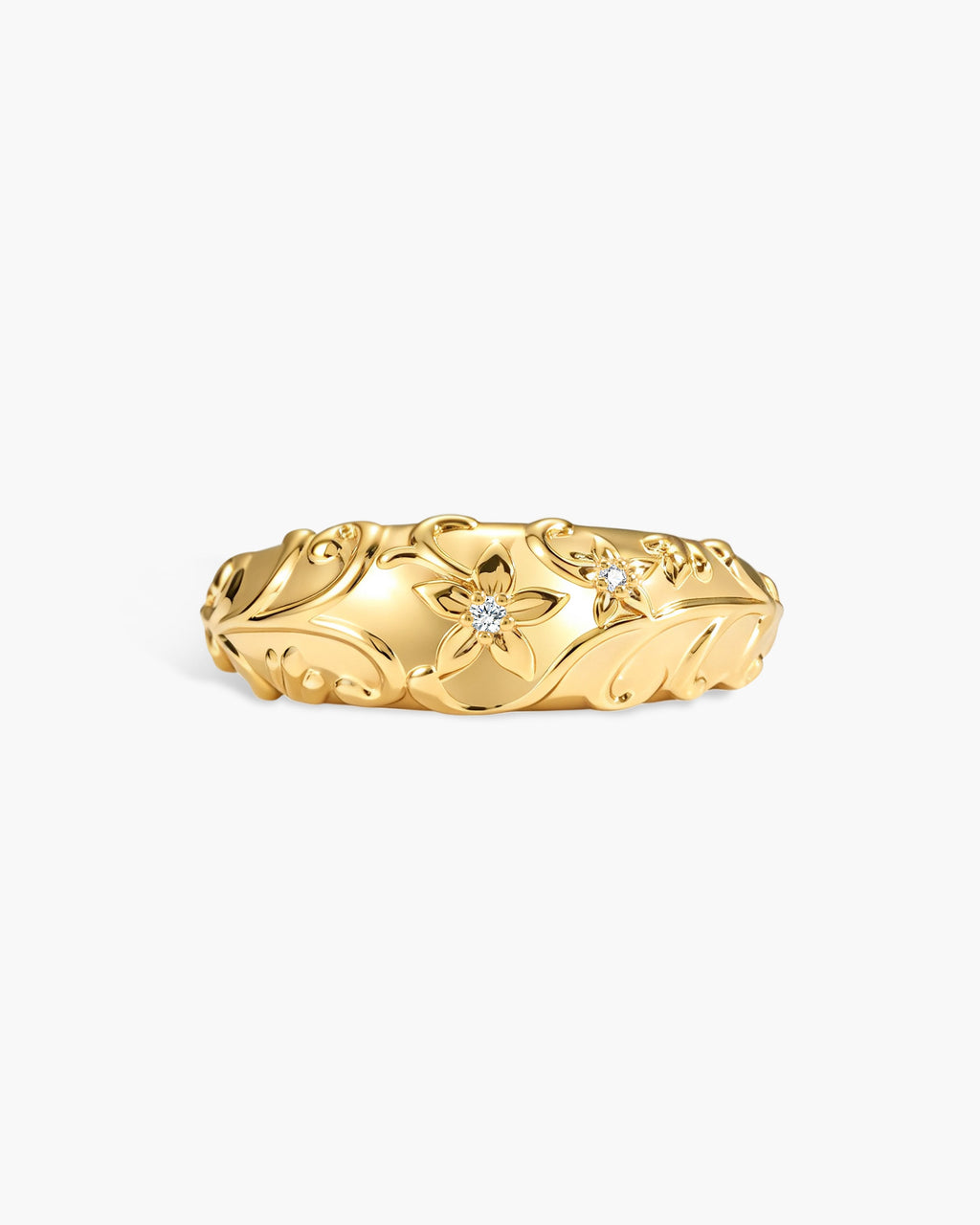 Wild Lily Dome Ring in Gold