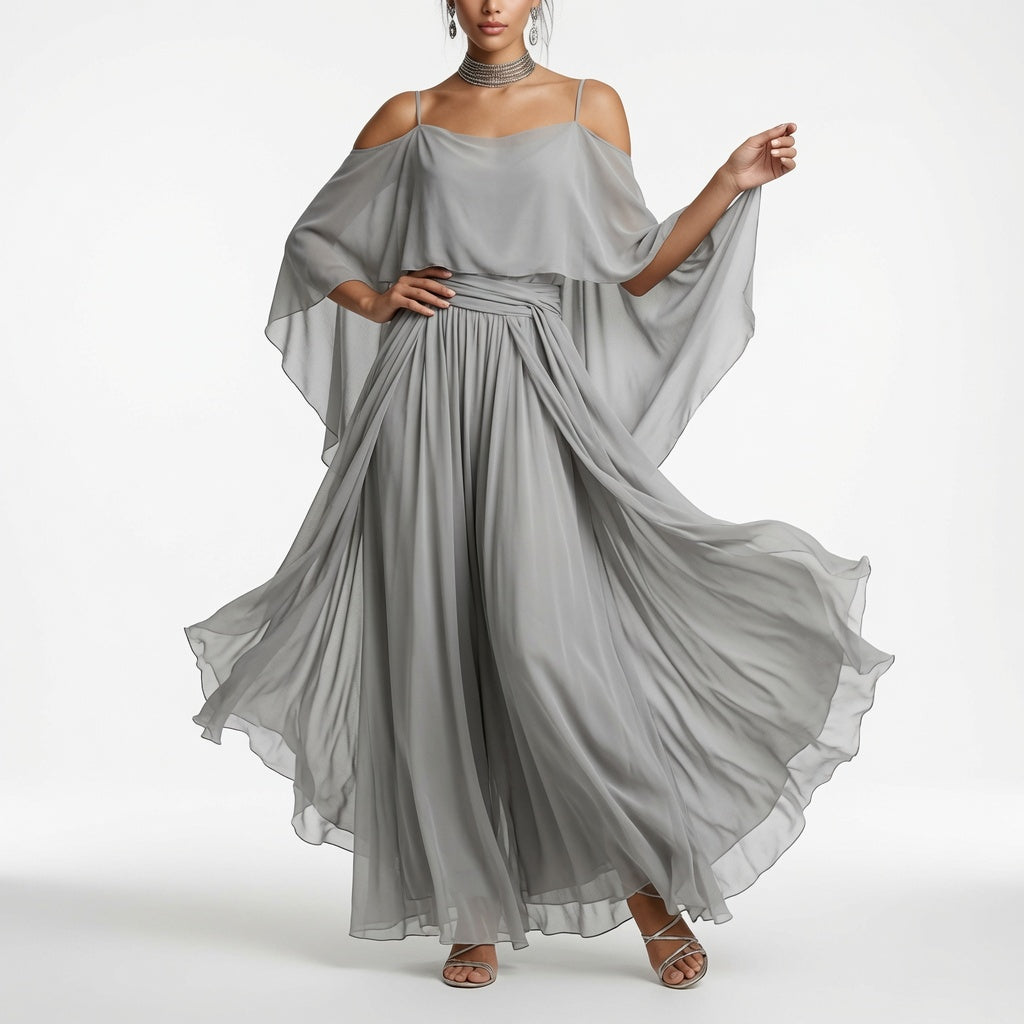 Conjunto Isabela Fluido Gris