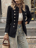 Negro | Blazer casual para mujer, chaqueta de traje negra
