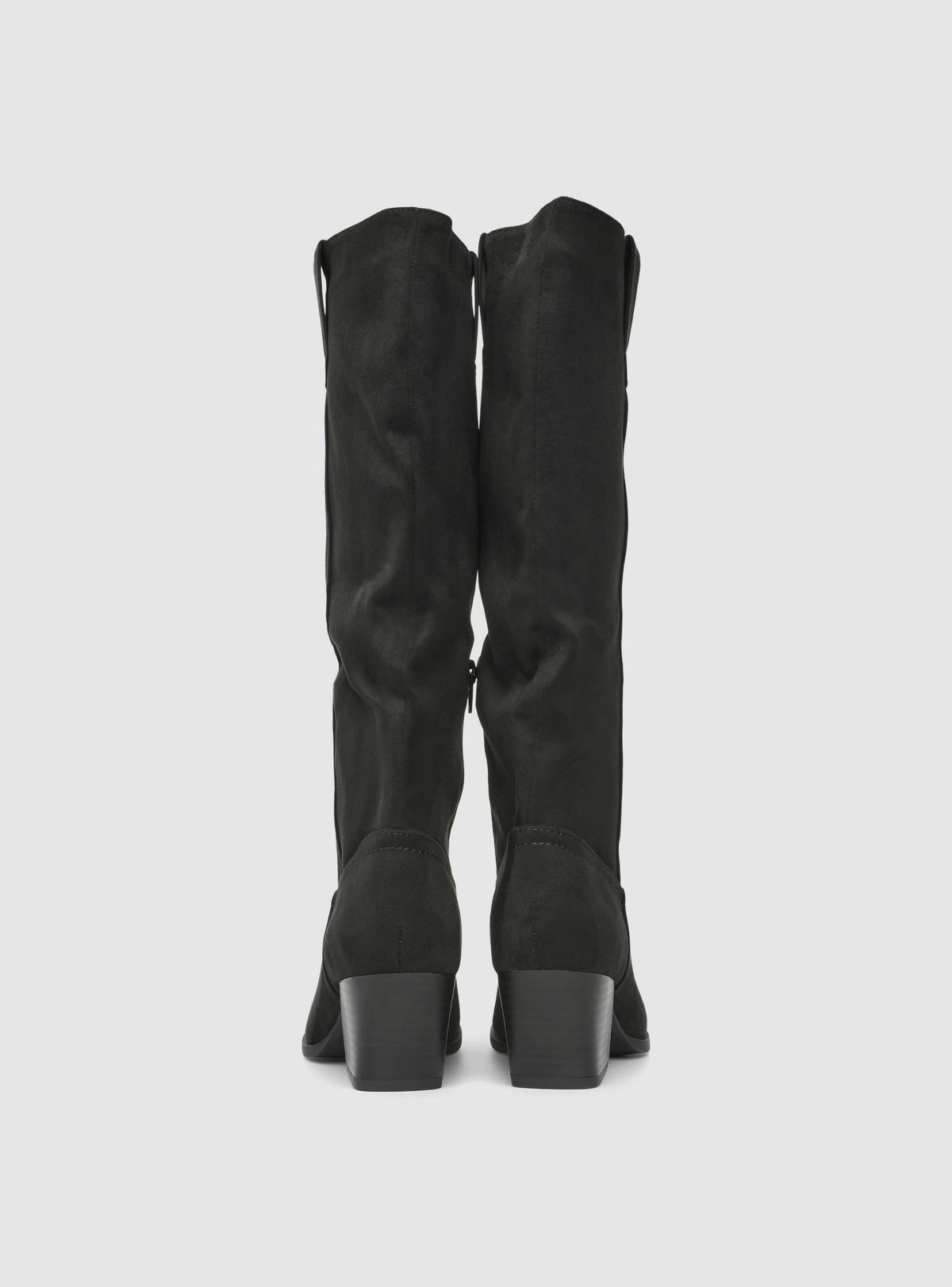 Faux suede cowboy boots