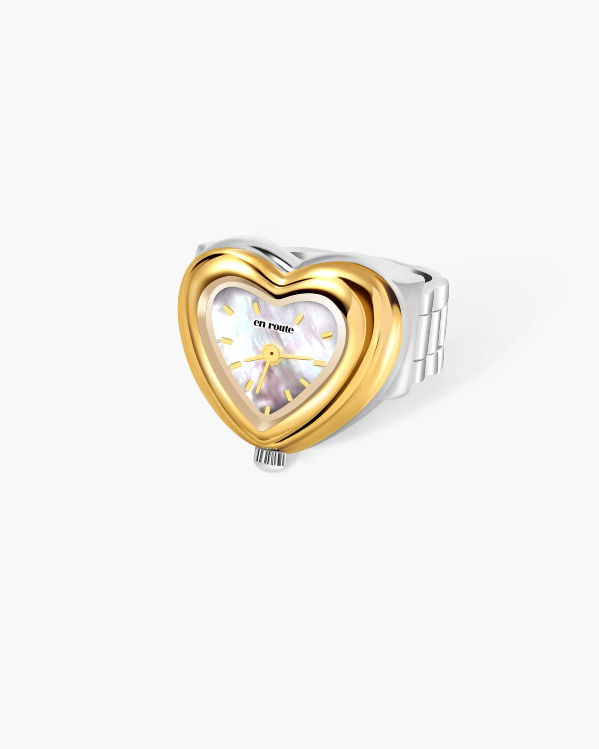 Anillo de Reloj City Heart en Plata