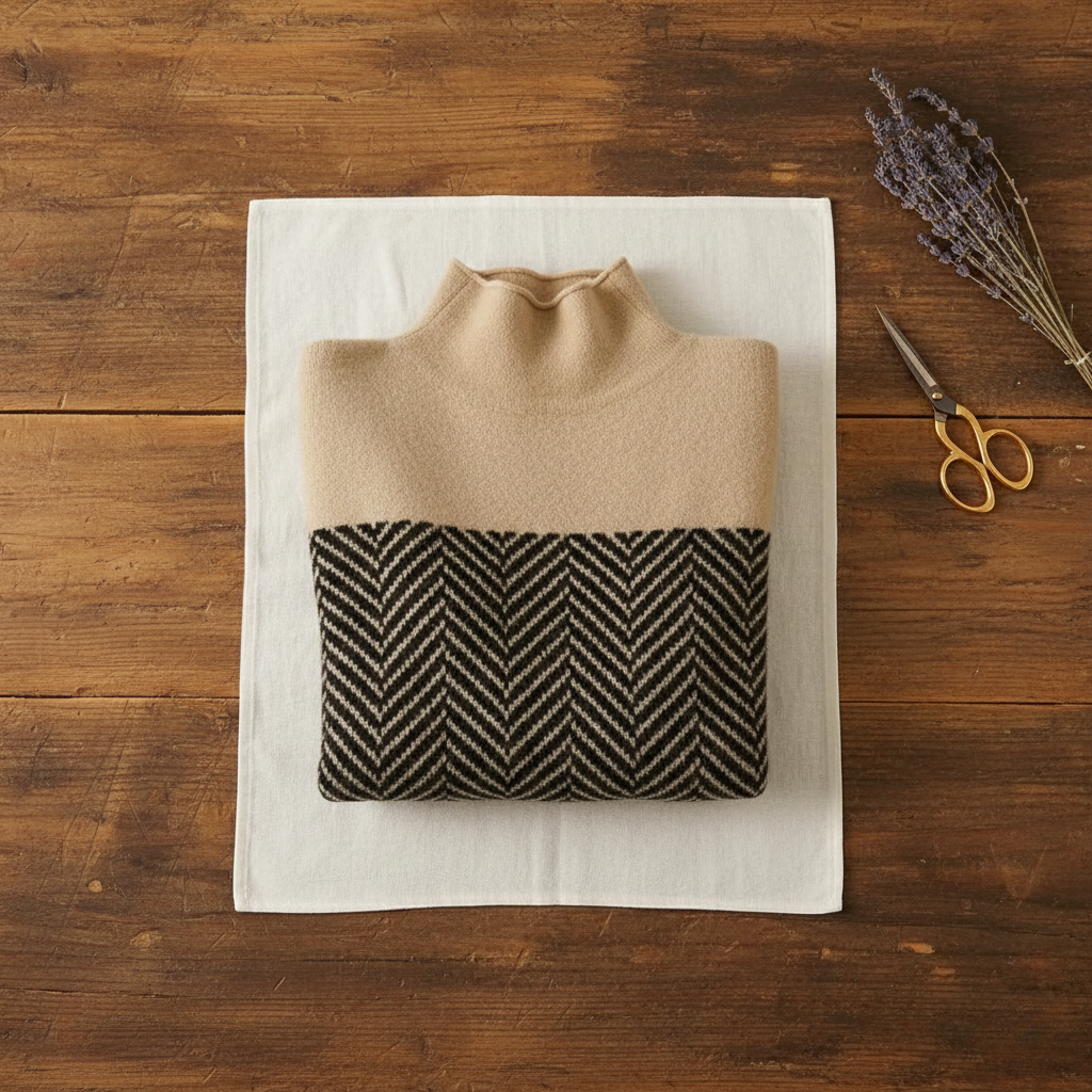 Mencía | Jersey de Cuello Alto con Zigzag