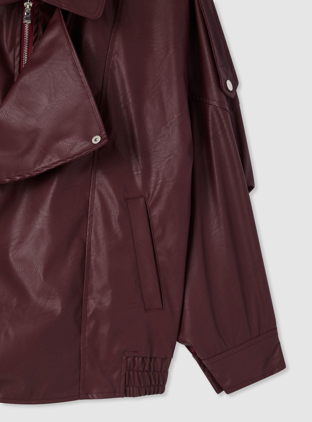 Faux leather biker jacket