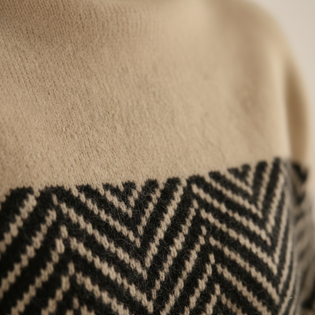 Mencía | Jersey de Cuello Alto con Zigzag