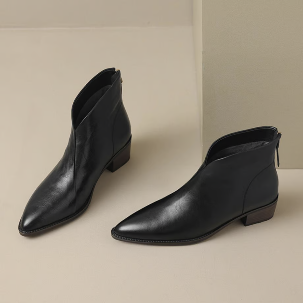 Camille | Botines de Lujo de Tacón Bajo