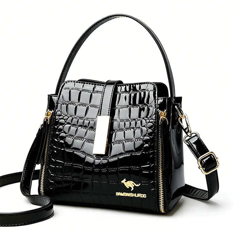 Amandéa | Bolso Efecto Cocodrilo Elegante de Lujo