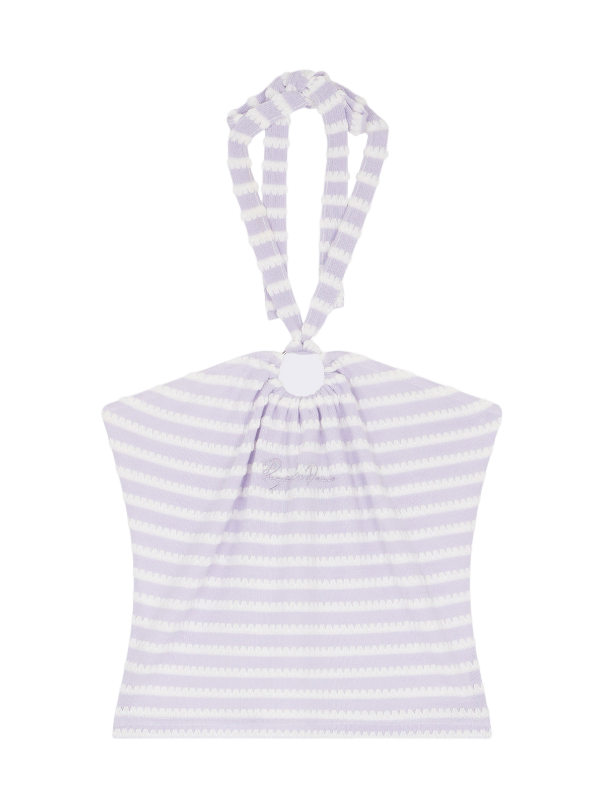 Crop Top Rayas Morado Jaspeado