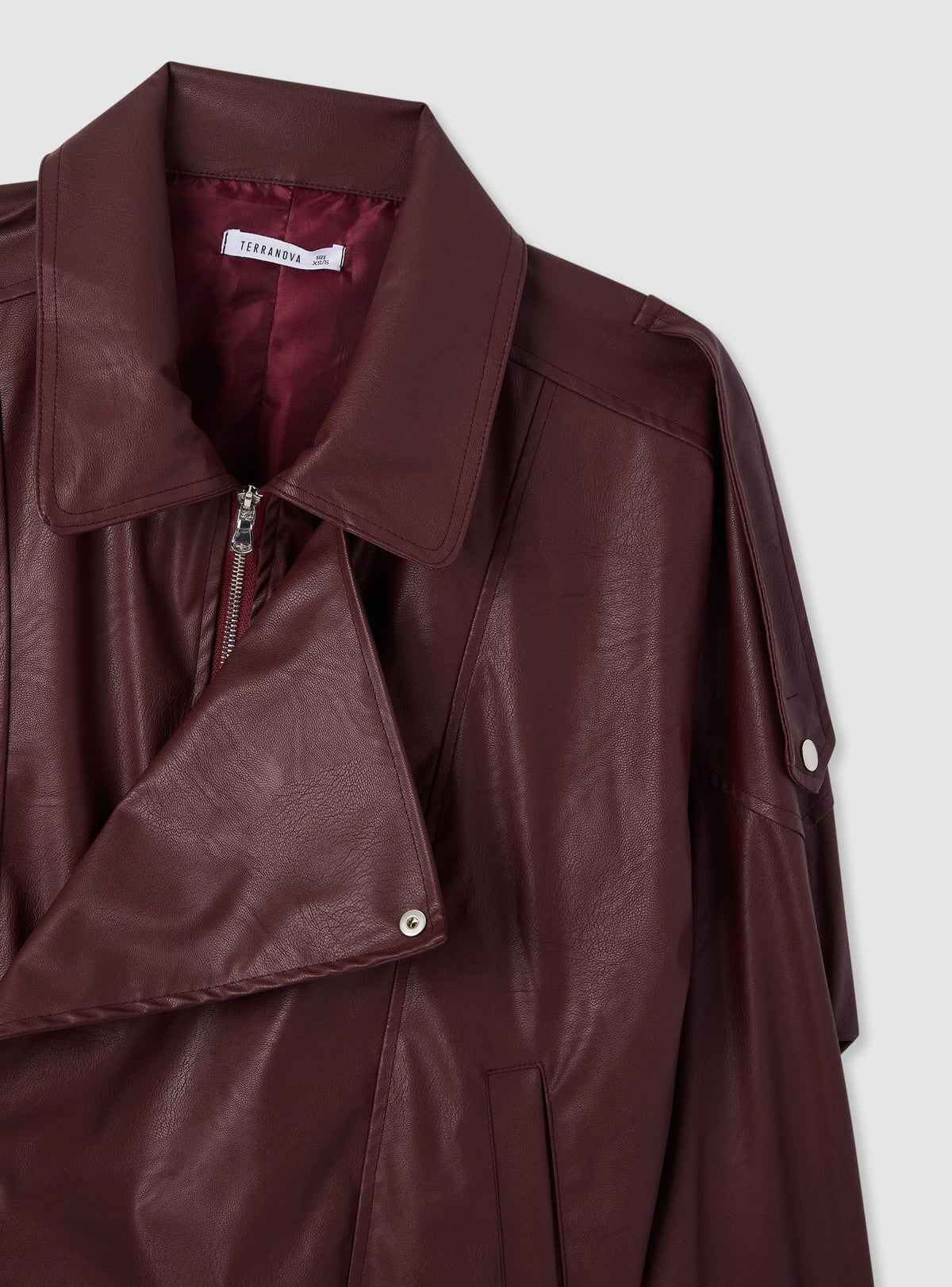 Faux leather biker jacket