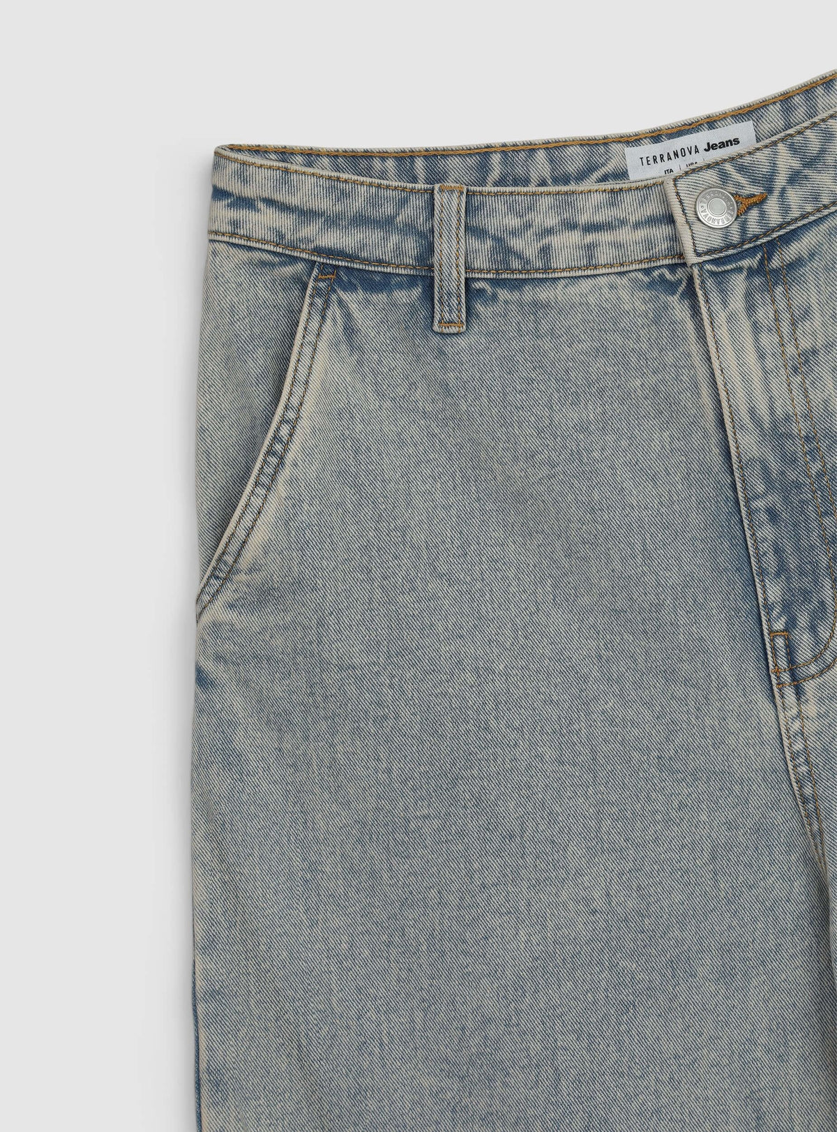 Blue Dyed Baggy Jeans