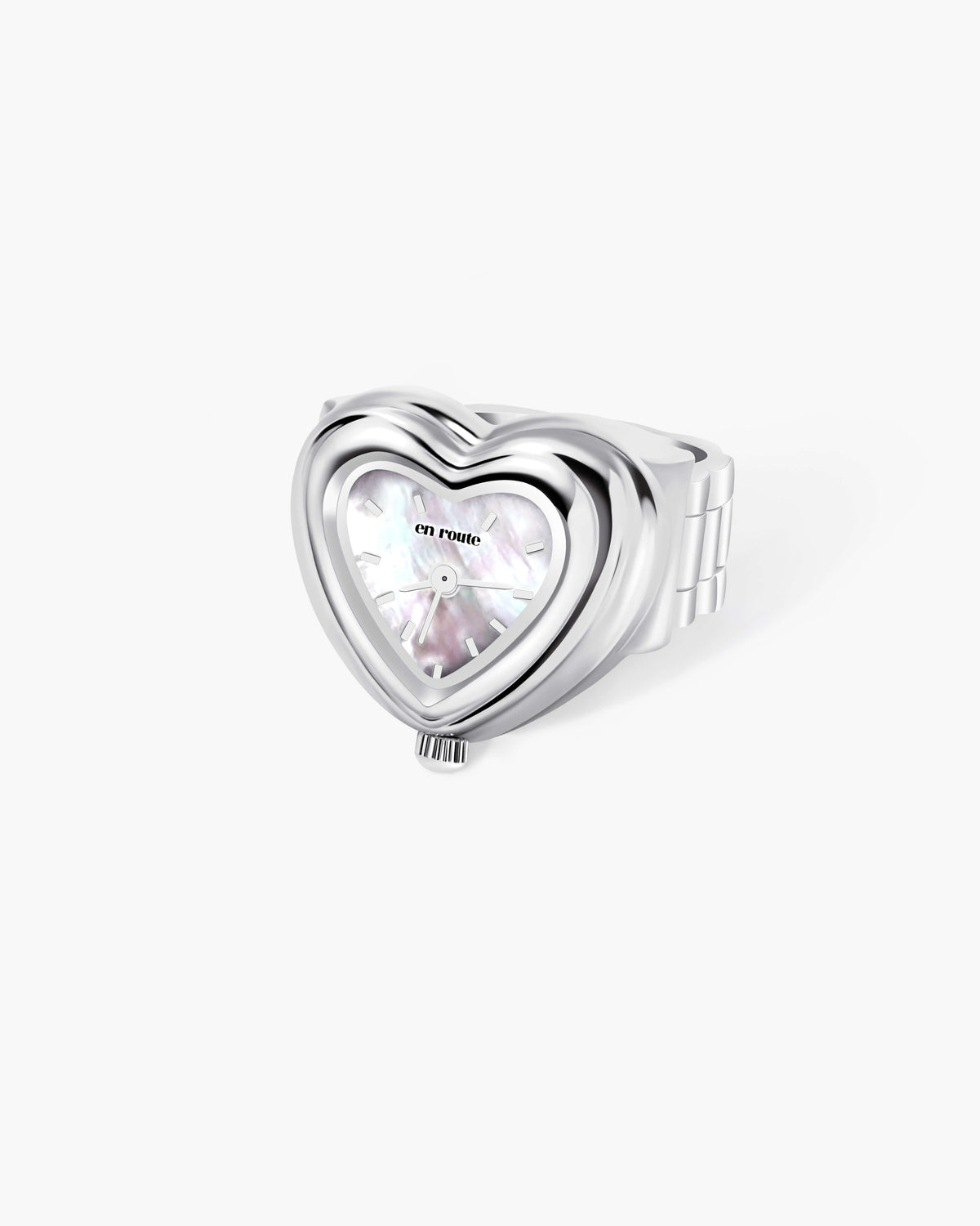 Anillo de Reloj City Heart en Plata
